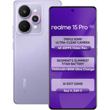 Realme 15 Pro 5G 17.27 Centimeter (6.80) 50MP Sony IMX896 OIS + 50MP Ultra Wide Angle Dual Rear Camera 50MP Front Camera 144Hz 1.5K+ 6500nits HyperGlow 4D Curve+ Display Qualcomm Snapdragon®7 Gen 4 Octa Core Processor Smartphones Mobile