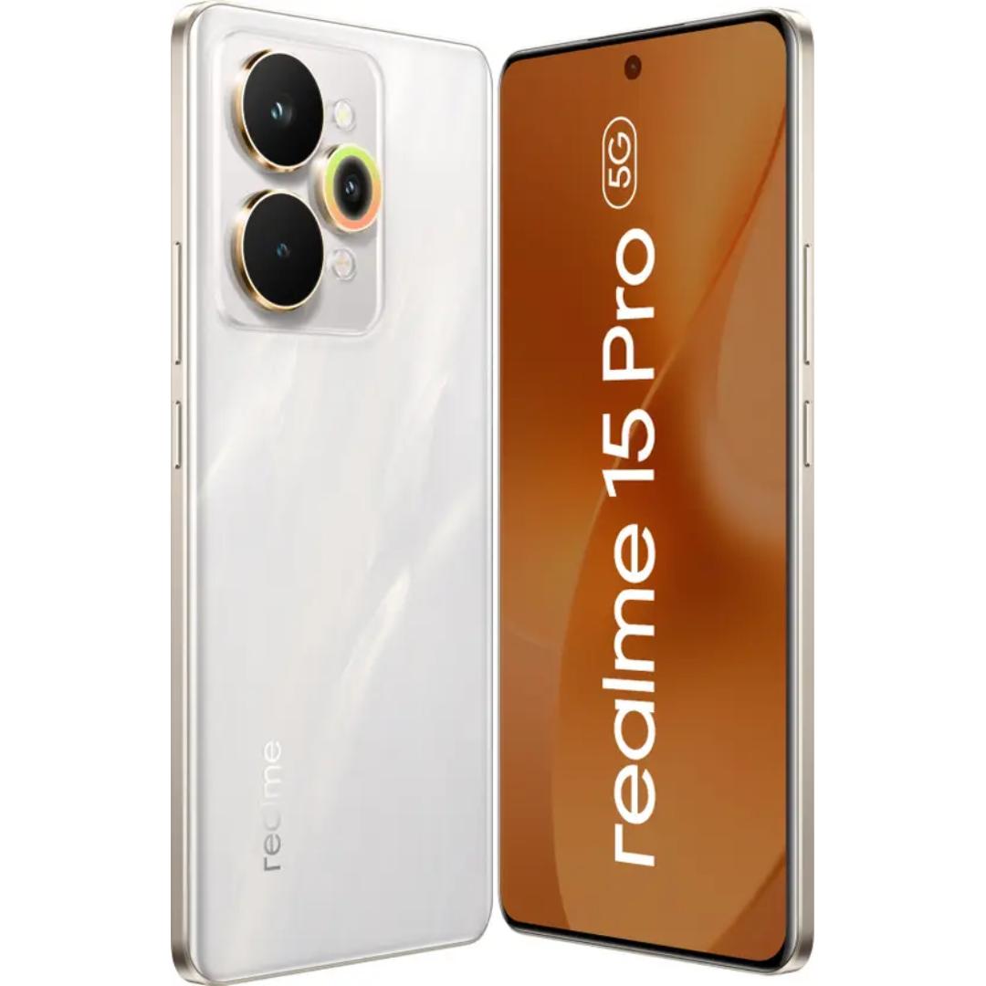 Realme 15 Pro 5G 17.27 Centimeter (6.80) 50MP Sony IMX896 OIS + 50MP Ultra Wide Angle Dual Rear Camera 50MP Front Camera 144Hz 1.5K+ 6500nits HyperGlow 4D Curve+ Display Qualcomm Snapdragon®7 Gen 4 Octa Core Processor Smartphones Mobile