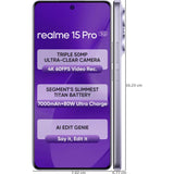 Realme 15 Pro 5G 17.27 Centimeter (6.80) 50MP Sony IMX896 OIS + 50MP Ultra Wide Angle Dual Rear Camera 50MP Front Camera 144Hz 1.5K+ 6500nits HyperGlow 4D Curve+ Display Qualcomm Snapdragon®7 Gen 4 Octa Core Processor Smartphones Mobile