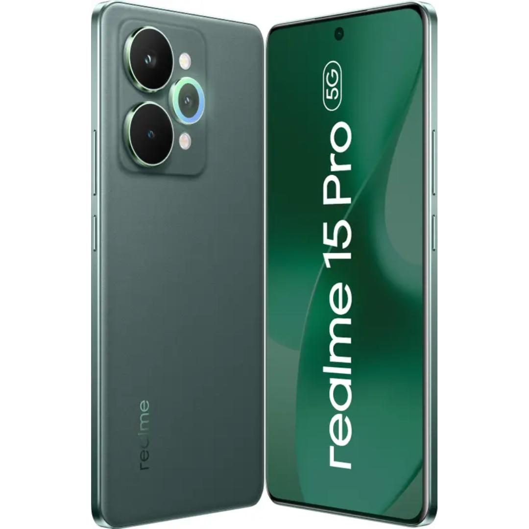 Realme 15 Pro 5G 17.27 Centimeter (6.80) 50MP Sony IMX896 OIS + 50MP Ultra Wide Angle Dual Rear Camera 50MP Front Camera 144Hz 1.5K+ 6500nits HyperGlow 4D Curve+ Display Qualcomm Snapdragon®7 Gen 4 Octa Core Processor Smartphones Mobile