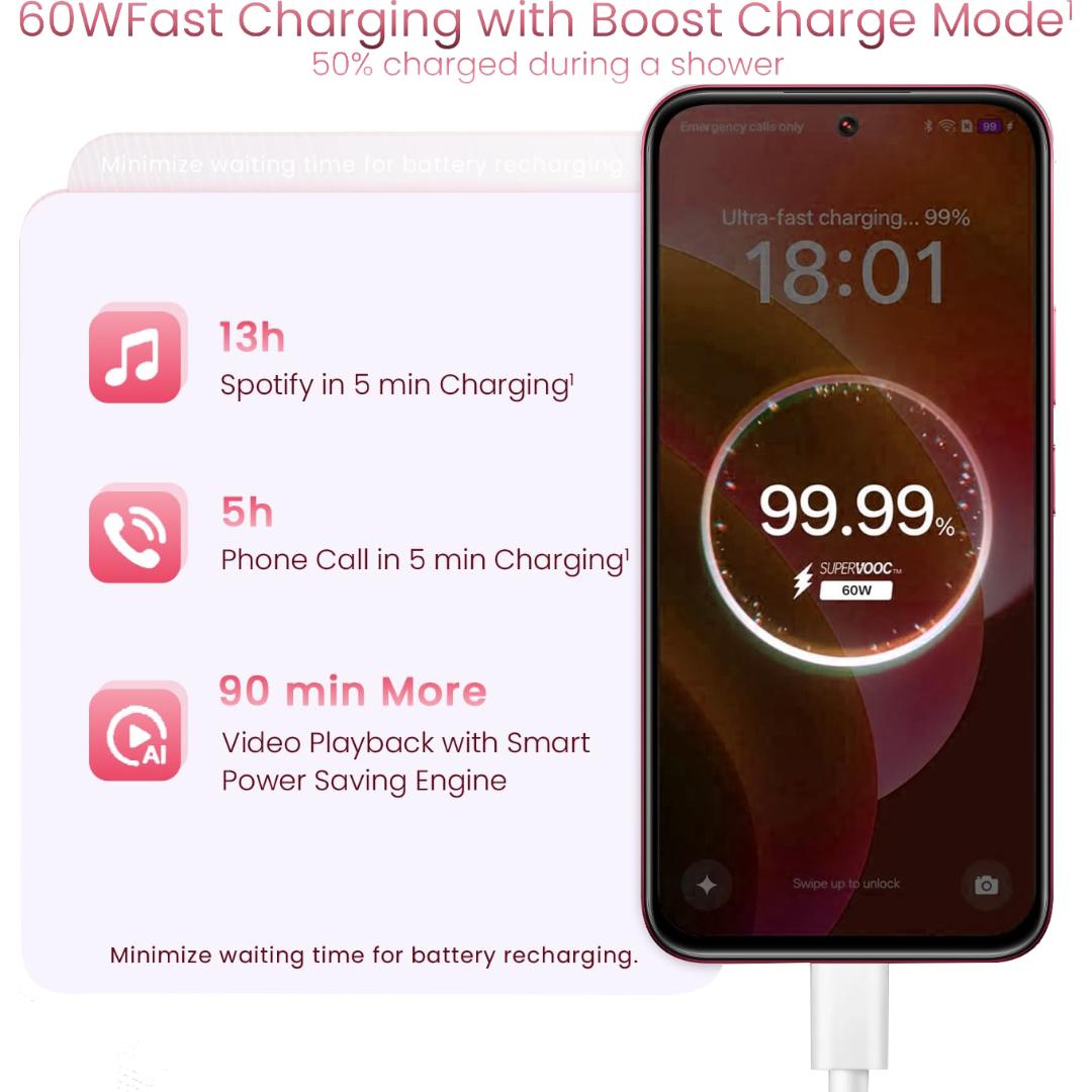 Realme 15x 5G 17.27 Centimeter (6.80) 50MP Sony IMX852 AI + 50MP WideAngle Dual Rear Camera 50MP Front Camera 144Hz 1200nit Ultra Bright HD+ Display MediaTek Dimensity 6300 6nm Octa Core Processor Smartphones Mobile