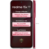 Realme 15x 5G 17.27 Centimeter (6.80) 50MP Sony IMX852 AI + 50MP WideAngle Dual Rear Camera 50MP Front Camera 144Hz 1200nit Ultra Bright HD+ Display MediaTek Dimensity 6300 6nm Octa Core Processor Smartphones Mobile