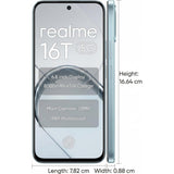 Realme 16T 5G 17.27 Centimeter (6.80) 50 MP SONY IMX852 AI + 2 MP Monochrome Dual Rear & 16 MP Front Camera 144Hz HD+ Wi-Fi LCD Display MediaTek Dimensity®6300 Octa Core Processor Smartphones Mobile