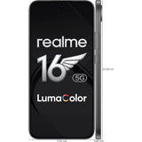 Realme 16 5G 16.69 Centimeter (6.57) 50MP Wide Angle + 2MP Monochrome Dual Rear Camera 50MP Front Camera 120Hz Full HD+ AMOLED (Flexible) Display Mediatek® Dimensity® 6400 Turbo Octa Core Processor Smartphones Mobile
