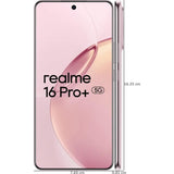 Realme 16 Pro+ 5G 17.27 Centimeter (6.80) 200MP + 50MP + 8MP Triple Rear Camera 50MP Front Camera 144Hz Full HD+ 4D Curved AMOLED Display Qualcomm Snapdragon®7 Gen 4 Octa Core Processor Smartphones Mobile