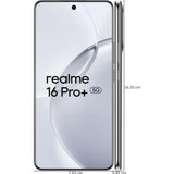 Realme 16 Pro+ 5G 17.27 Centimeter (6.80) 200MP + 50MP + 8MP Triple Rear Camera 50MP Front Camera 144Hz Full HD+ 4D Curved AMOLED Display Qualcomm Snapdragon®7 Gen 4 Octa Core Processor Smartphones Mobile