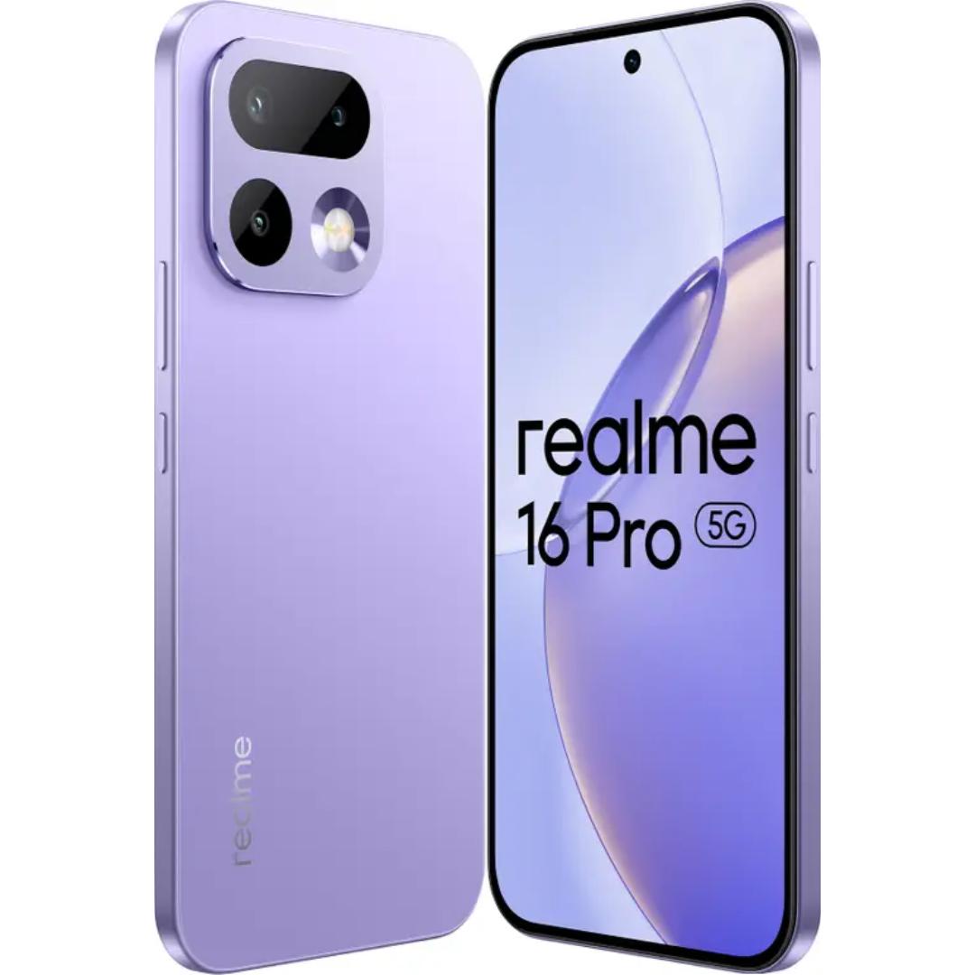 Realme 16 Pro 5G 17.22 Centimeter (6.78) 200MP + 8MP Dual Rear Camera 50MP Front Camera 144Hz Full HD+ AMOLED Display MediaTek Dimensity 7300 Max 5G Octa Core Processor Smartphones Mobile