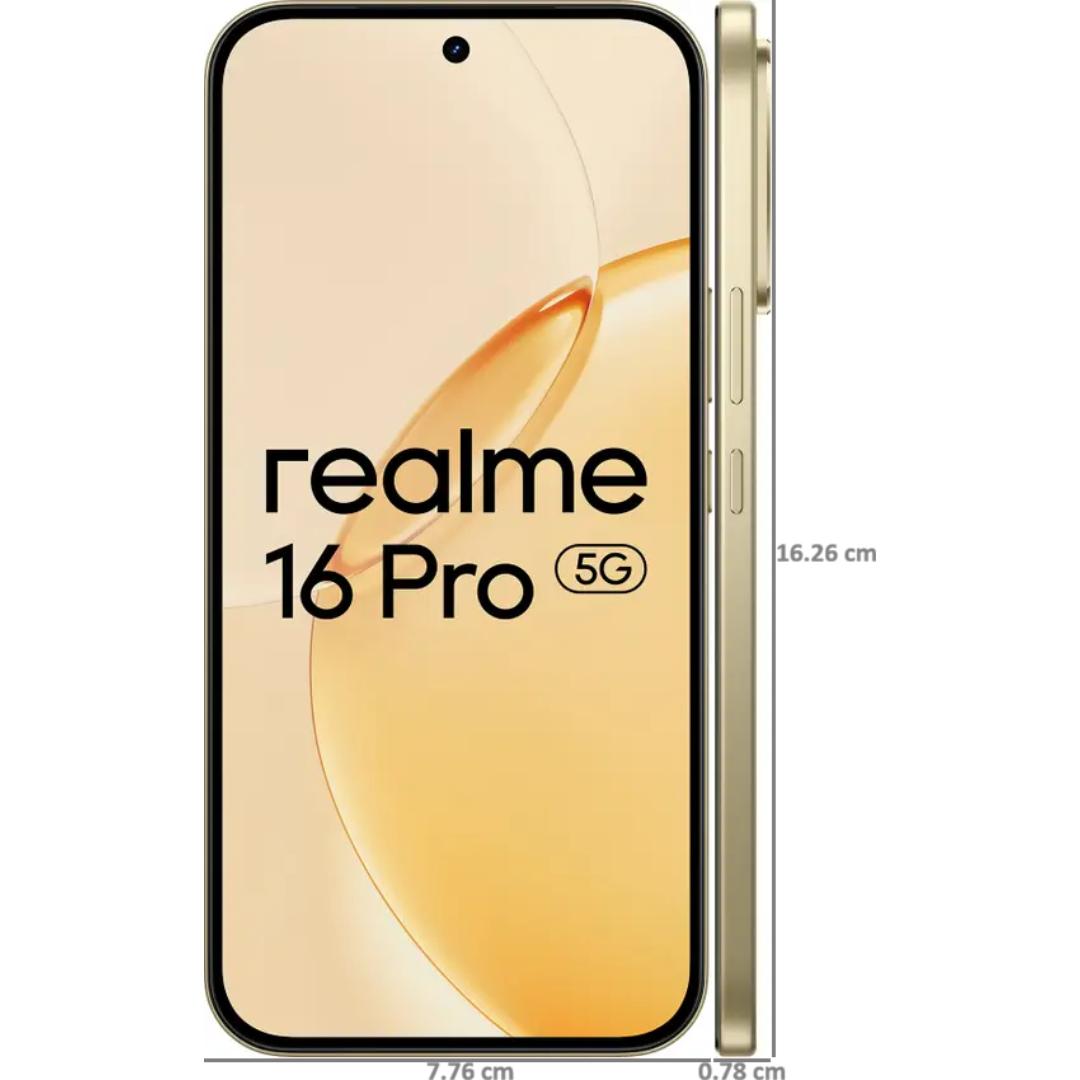 Realme 16 Pro 5G 17.22 Centimeter (6.78) 200MP + 8MP Dual Rear Camera 50MP Front Camera 144Hz Full HD+ AMOLED Display MediaTek Dimensity 7300 Max 5G Octa Core Processor Smartphones Mobile