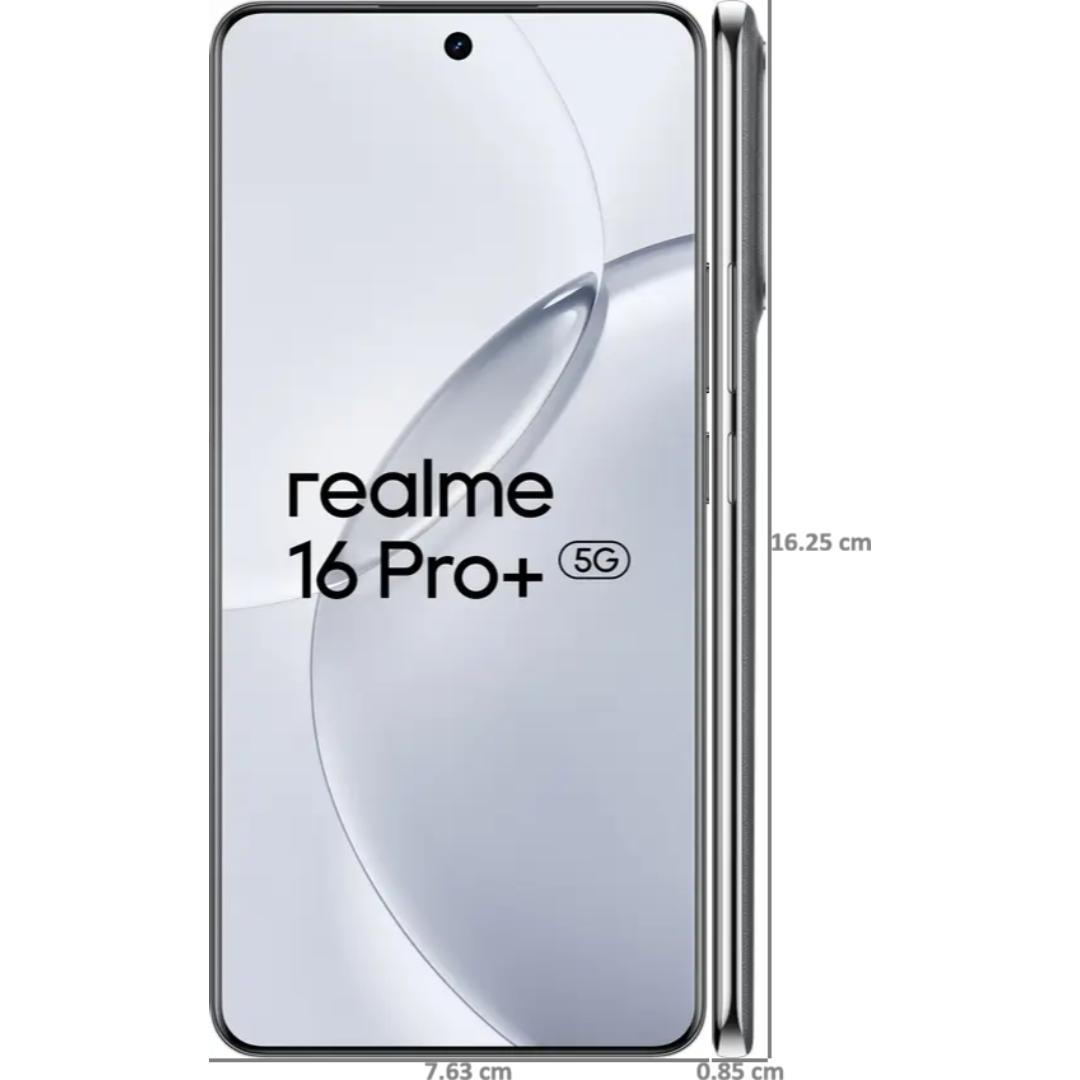 Realme 16 Pro+ 5G 17.27 Centimeter (6.80) 200MP + 50MP + 8MP Triple Rear Camera 50MP Front Camera 144Hz Full HD+ 4D Curved AMOLED Display Qualcomm Snapdragon®7 Gen 4 Octa Core Processor Smartphones Mobile