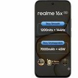 Realme 16x 5G 17.30 Centimeter (6.81) 50 MP + 2 MP Dual Rear & 8 MP Front Camera 144Hz HD+ LCD Display MediaTek Dimensity®6300 Octa Core Processor Smartphones Mobile
