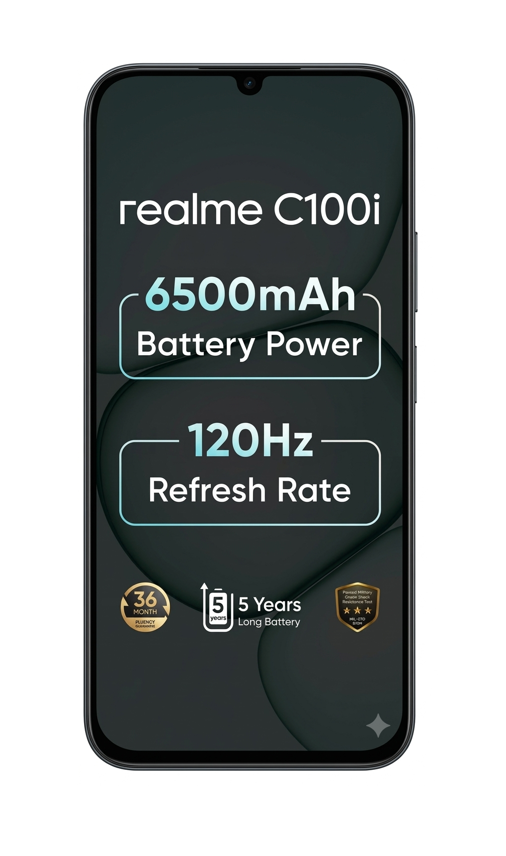 Realme C100i 4G 17.14 Centimeter (6.75) 8MP Rear Camera 5MP Front Camera 120Hz HD+ LCD Display Unisoc T7250 Octa Core Processor Smartphones Mobile