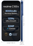 Realme C100x 4G 17.27 Centimeter (6.80) 50MP Rear Camera 5MP Front Camera 120Hz HD+ LCD Display Unisoc T7250 Octa Core Processor Smartphones Mobile