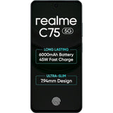 Realme C75 5G 16.94 Centimeter (6.67) 32MP Galaxy Core GC32E2 AF Rear Camera 8MP Front Camera 120Hz Eye Comfort HD+ LCD Display Mediatek Dimensity 6300 Octa Core Processor Smartphones Mobile