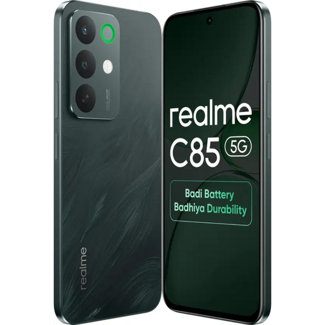 Realme C85 5G 17.27 Centimeter (6.80) 50MP Sony IMX852 Rear Camera 8MP AI Front Camera 144Hz Eye Comfort HD+ 1200 nits LCD Display MediaTek Dimensity 6300 5G 6nm Octa Core Processor Smartphones Mobile