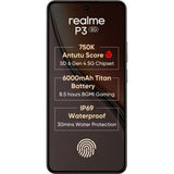Realme P3 5G 16.94 Centimeter (6.67) Dual Rear Camera 50MP + 2MP AI Camera & 16MP Front Camera Full HD+ 120Hz AMOLED Esports Display Qualcomm Snapdragon® 6 Gen 4 5G 4nm Octa Core Processor Smartphones Mobile