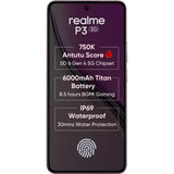 Realme P3 5G 16.94 Centimeter (6.67) Dual Rear Camera 50MP + 2MP AI Camera & 16MP Front Camera Full HD+ 120Hz AMOLED Esports Display Qualcomm Snapdragon® 6 Gen 4 5G 4nm Octa Core Processor Smartphones Mobile