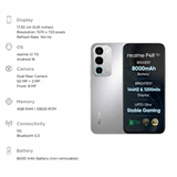 Realme P4R 5G 17.30 Centimeter (6.81) 50MP+2MP Dual Rear Camera 8MP Front Camera 144Hz HD+ LCD Display MediaTek Dimensity 6300 Octa Core Processor Smartphones Mobile