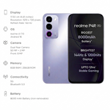 Realme P4R 5G 17.30 Centimeter (6.81) 50MP+2MP Dual Rear Camera 8MP Front Camera 144Hz HD+ LCD Display MediaTek Dimensity 6300 Octa Core Processor Smartphones Mobile