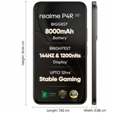 Realme P4R 5G 17.30 Centimeter (6.81) 50MP+2MP Dual Rear Camera 8MP Front Camera 144Hz HD+ LCD Display MediaTek Dimensity 6300 Octa Core Processor Smartphones Mobile