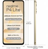 Realme P4 Lite 4G 17.13 Centimeter (6.74) OV13B10 13MP Rear Camera SC520CS  5MP Front Camera 90Hz HD+ LCD Display Unisoc T7250 Octa Core Processor Smartphones Mobile