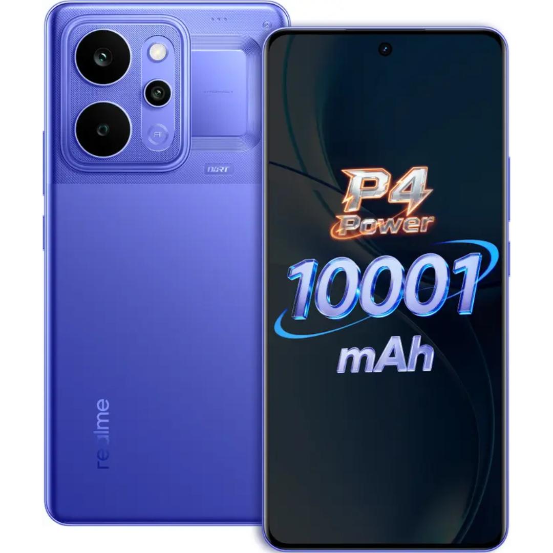 Realme P4 Power 5G 17.27 Centimeter (6.80) 50MP Sony IMX882 + 8MP Ultra Wide Dual Rear Camera 16MP Front Camera 144Hz Full HD+ 600nits Flexible Curved AMOLED Display MediaTek Dimensity 7400 Ultra 5G Octa Core Processor Smartphones Mobile