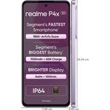 Realme P4x 5G 17.07 Centimeter (6.72) 50MP + 2MP Dual Rear Camera 8MP Front Camera 144Hz Full HD+ 1000nits Sunlight LCD Display Mediatek Dimensity 7400 Ultra 5G Octa Core Processor Smartphones Mobile