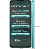 Realme P4x 5G 17.07 Centimeter (6.72) 50MP + 2MP Dual Rear Camera 8MP Front Camera 144Hz Full HD+ 1000nits Sunlight LCD Display Mediatek Dimensity 7400 Ultra 5G Octa Core Processor Smartphones Mobile