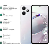 Redmi 12 5G 4GB RAM 128GB ROM 17.20 Centimeter (6.79) Qualcomm Snapdragon 4 Gen 2 Processor Full HD+ Display Dual Rear Camera 50MP + 2MP, 8MP Front Camera Smartphones Mobile