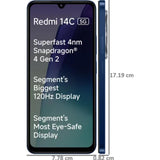 Redmi 14C 5G 17.47 Centimeter (6.88) 50 MP Rear Camera & 8 MP Front Camera HD+ 120Hz Snapdragon® 4s Gen 2 5G Octa Core Processor Smartphones Mobile