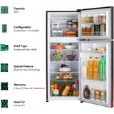 LG 240.0 L GL-S292RSCY.ASCZEBN 2 Star Smart Diagnosis Convertible Smart Inverter Compressor Frost Free Double Door Refrigerator (Scarlet Charm)