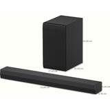 LG 300 W S40T.DINDLLK 2.1 Channel Dolby Digital TV Synergy Wow Interface AI Sound Pro with Wireless Subwoofer Soundbar Speaker (2024 Model, Black)