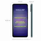 Samsung 17.13 Centimeter (6.74) Galaxy A07 4G HD+ 90 Hz PLS Display Dual Rear Camera 50 MP + 2 MP & 8 MP Front Camera 6 nm MediaTek Helio G99 Octa Core Processor Smartphones Mobile