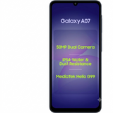Samsung 17.13 Centimeter (6.74) Galaxy A07 4G HD+ 90 Hz PLS Display Dual Rear Camera 50 MP + 2 MP & 8 MP Front Camera 6 nm MediaTek Helio G99 Octa Core Processor Smartphones Mobile