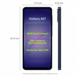 Samsung 17.13 Centimeter (6.74) Galaxy A07 4G HD+ 90 Hz PLS Display Dual Rear Camera 50 MP + 2 MP & 8 MP Front Camera 6 nm MediaTek Helio G99 Octa Core Processor Smartphones Mobile