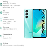 Samsung 16.91 Centimeter (6.7) Galaxy A16 5G Full HD+ 90 Hz Super AMOLED Display Triple Rear Camera 50 MP + 5 MP + 2 MP & 13 MP Front Camera Mediatek Dimensity 6300 Octa Core Processor Smartphones Mobile
