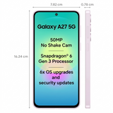 Samsung 16.89 Centimeter (6.65) Galaxy A27 5G 120 Hz Full HD+ Super AMOLED Display Triple Rear Camera 50 MP + 5 MP + 2 MP & 12 MP Front Camera Qalcomm® Snapdragon® 6 Gen 3 Octa Core Processor Smartphones Mobile