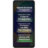 Samsung 17.13 Centimeter (6.74) Galaxy F06 5G Dual Rear Camera 50MP + 2MP, 8MP Front Camera 90Hz HD+ PLS LCD Display MediaTek Dimensity 6300 Octa Core Processor Smartphones Mobile
