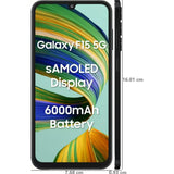 Samsung Galaxy F15 5G 16.51 Centimeter (6.5) Triple Rear Camera 50MP + 5MP + 2MP, 13MP Front Camera 90Hz Full HD+ Super AMOLED Display MediaTek Dimensity 6100+ Octa Core Processor Smartphones Mobile