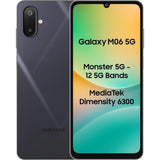 Samsung 17.13 Centimeter (6.74) Galaxy M06 5G Dual Rear Camera 50MP + 2MP, 8MP Front Camera 90Hz HD+ PLS LCD Display MediaTek Dimensity 6300 Octa Core Processor Smartphones Mobile