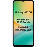 Samsung 17.13 Centimeter (6.74) Galaxy M06 5G Dual Rear Camera 50MP + 2MP, 8MP Front Camera 90Hz HD+ PLS LCD Display MediaTek Dimensity 6300 Octa Core Processor Smartphones Mobile
