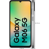 Samsung 17.13 Centimeter (6.74) Galaxy M06 5G Dual Rear Camera 50MP + 2MP, 8MP Front Camera 90Hz HD+ PLS LCD Display MediaTek Dimensity 6300 Octa Core Processor Smartphones Mobile