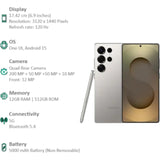 Samsung 17.53 Centimeter (6.9) Galaxy S25 Ultra 5G Quad Rear Camera 200 MP + 50 MP + 50 MP + 10 MP, 12MP Front Camera Quad HD+ Dynamic AMOLED 2X Display Qualcomm Snapdragon 8 Elite Octa Core Processor Smartphones Mobile