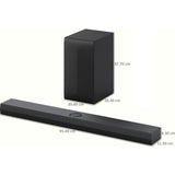 LG 400 W SQ70TY.AINDLLK 3.1.1 Channel Tripple Dolby Atmos, Center Upfiring QNED Matching Bracket Wireless Subwoofer Soundbar Speaker (Black)