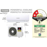 Mitsubishi 1.50 T SRK18YXP-W6 3 Star Uniform Cooling, YXP Series, Copper Condenser, Airflow Hi-Powerful Cooling Inverter Split Air Conditioner (2026 Model, White)