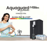 Eureka Forbes 5.0 L Superio RO+UV+MTDS+ALKALINE+SS 7 Stage Purification RO + UV + MTDS + SS Technology with Active Copper Zinc Booster Water Purifier (Black)