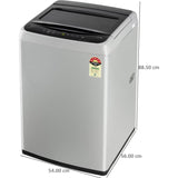 LG 7.5 Kg T75VBSF1Z.ASFQEIL 5 Star Smart Inverter Technology TurboDrum with Lint Filter Tub Clean Smart Diagnosis Fully Automatic Top Loading Washing Machine (2024 Model, Middle Free Silver)