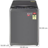 LG 9.0 Kg T90AJPB1Z.APBQEIL 5 Star Jet Spray+ Smart Inverter Technology TurboDrum with Auto Tub Clean Smart Diagnosis Fully Automatic Top Loading Washing Machine (2024 Model, Platinum Black)