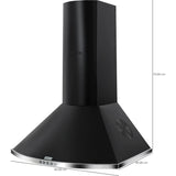 FABER 60 Centimeter Combo (HOOD TENDER 3D PB BK 60+MIXER) 1095m3/hr Push Buttons Wall Mounted Chimney (Black)