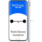 Tecno Pova Slim 5G 17.22 Centimeter (6.78) 50MP + 2MP Dual Rear Camera 13MP Front Camera 144Hz 1.5K Ultra-Bright 3D Curved AMOLED Display MediaTek Dimensity 6400 5G+ 6nm Octa Core Processor Smartphones Mobile