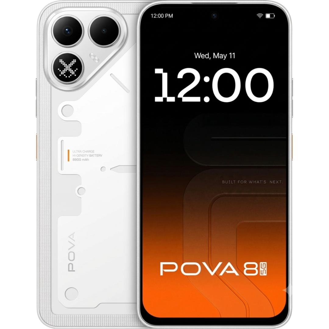 Tecno Pova 8 5G 17.17 Centimeter (6.76) 50MP AI Rear Camera 13MP Front Camera 144Hz Full HD+ IPS LCD Display MediaTek Dimensity 7100 5G 6nm Octa Core Processor Smartphones Mobile